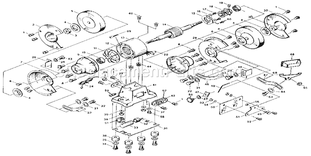 Unit Parts Diagram and Parts List for 319190420  Craftsman Bench Grinder