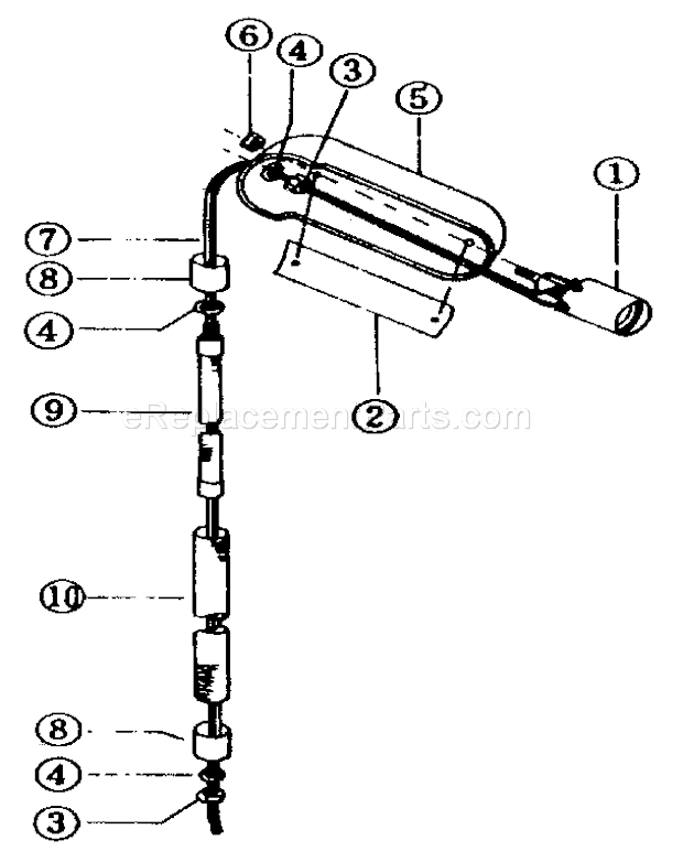 Light Diagram and Parts List for 319190520  Craftsman Bench Grinder