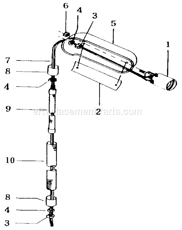 Light Diagram and Parts List for 319190540  Craftsman Bench Grinder