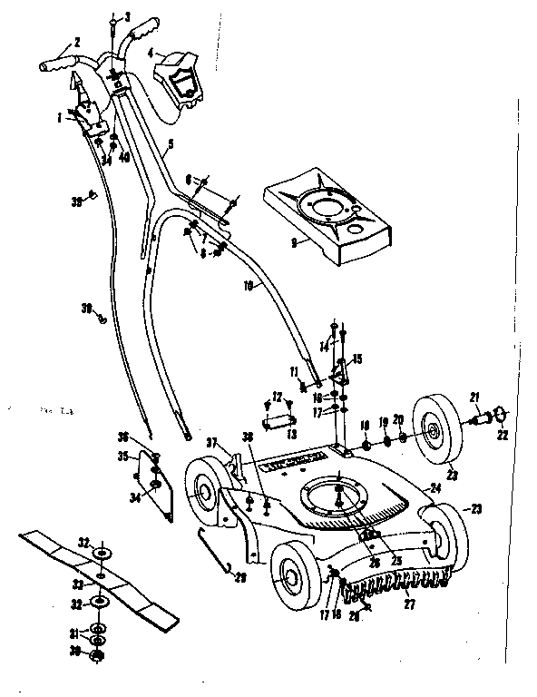 Replacement Parts Diagram and Parts List for 13191281  Craftsman Lawn Mower
