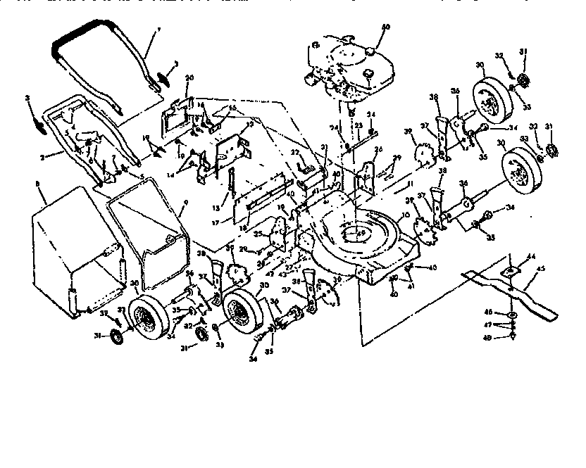 Replacement Parts Diagram and Parts List for 131907740  Craftsman Lawn Mower