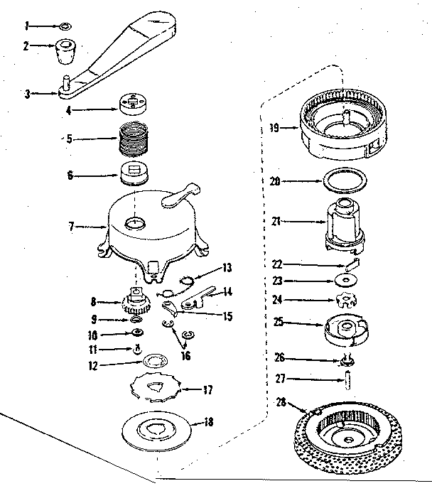 Ratchet Self Starter No. 29986 Diagram and Parts List for 143501041  Craftsman Engine