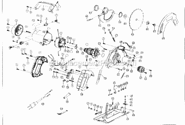 Saw Assy Diagram and Parts List for 32010861  Craftsman Circular Saw