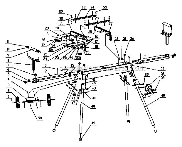 Saw_Stand Diagram and Parts List for 32016490  Craftsman Miter Saw