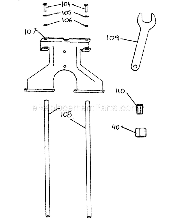 Edge Guide Diagram and Parts List for 32017543  Craftsman Router