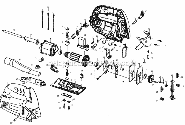 Saw Sabre Diagram and Parts List for 3202190  Craftsman Table Saw