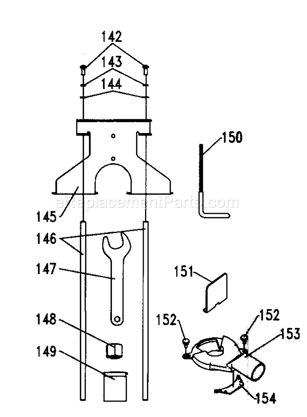 Accessories Diagram and Parts List for 32028084  Craftsman Router