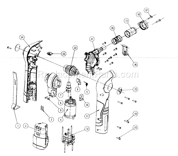 Hammer Diagram and Parts List for 32061352  Craftsman Hammer Drill