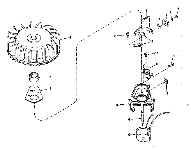 Magneto (wico Fw-2617) Diagram and Parts List for 14312351  Craftsman Engine