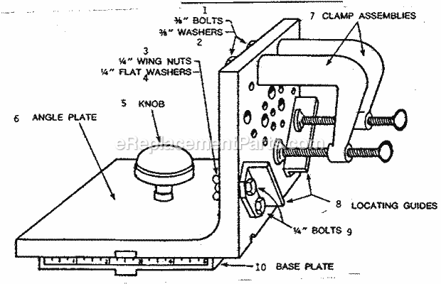 Unit Parts Diagram and Parts List for 3236JIG  Craftsman Table Saw