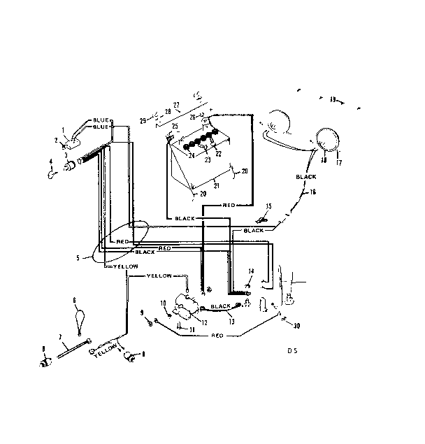 Wiring Diagram Diagram and Parts List for 536250933  Craftsman Lawn Tractor