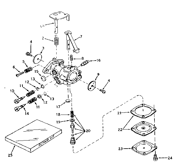 Carburetor No. 631145 Diagram and Parts List for 143571012  Craftsman Engine