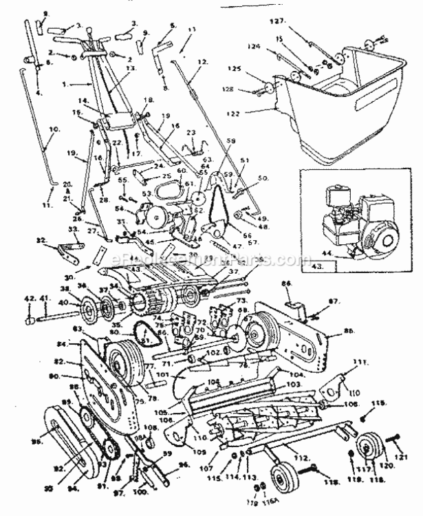 Page A Diagram and Parts List for 328375301  Craftsman Lawn Mower