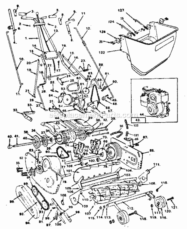 Page A Diagram and Parts List for 328815510  Craftsman Lawn Mower