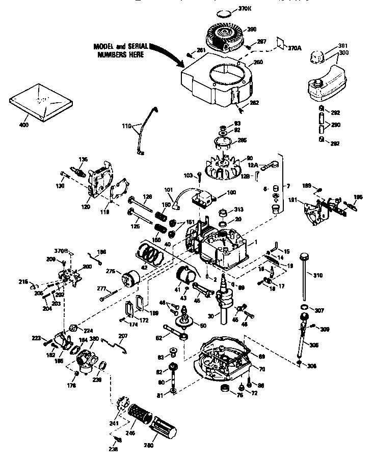 Engine 143.963808 (71/143) Diagram and Parts List for 143963808  Craftsman Engine