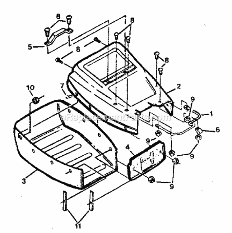 Page A Diagram and Parts List for 334621  Craftsman Lawn Tractor Accessories