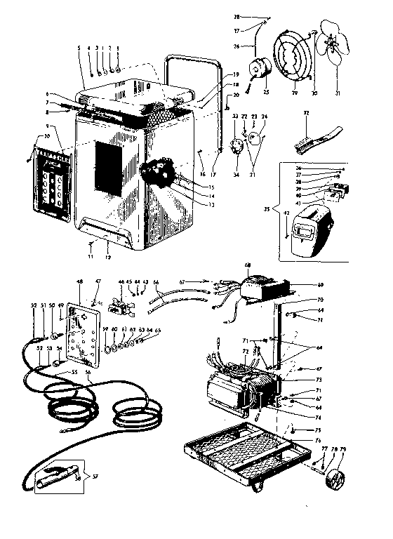 Unit Diagram and Parts List for 11320190  Craftsman Welder