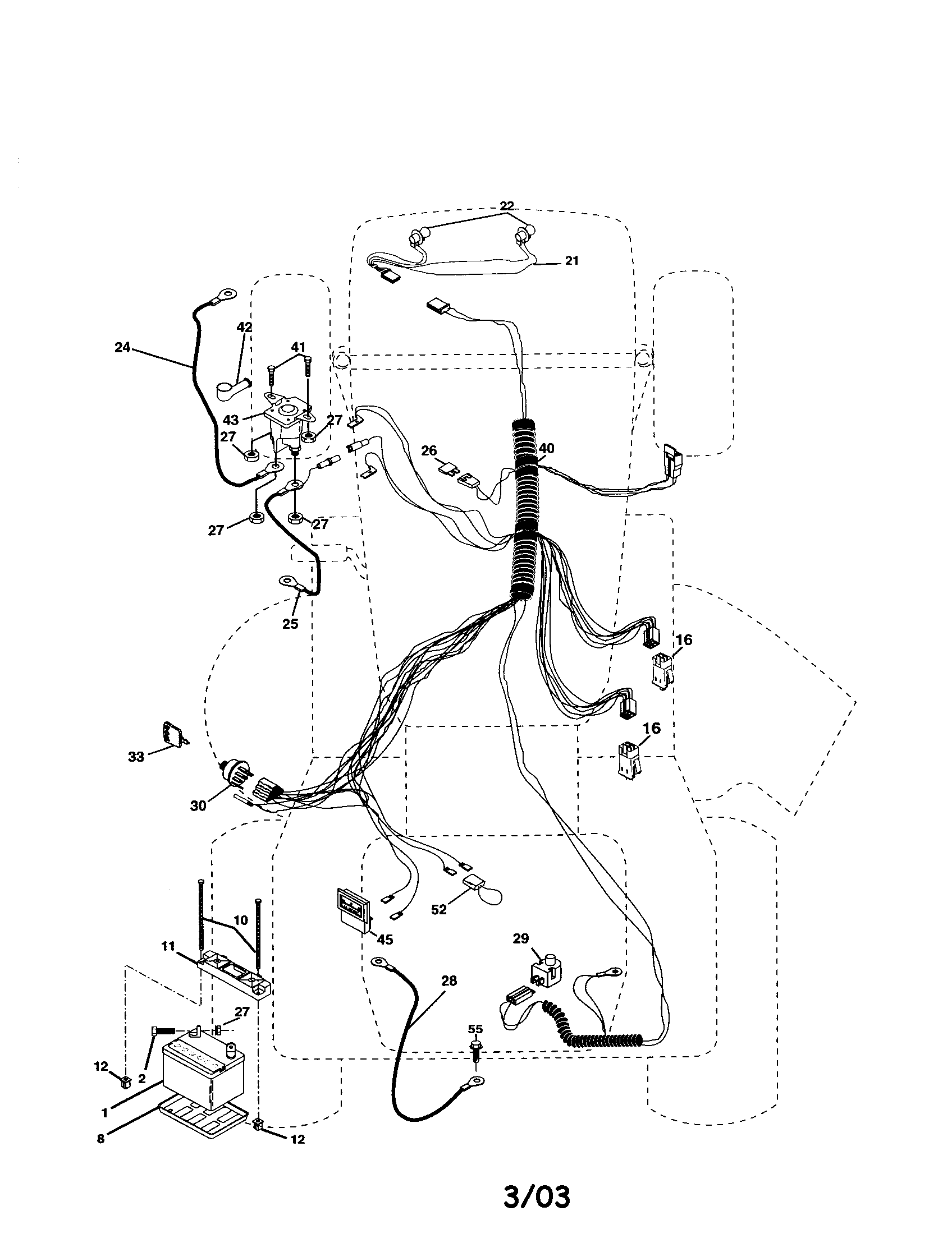 Electrical Diagram and Parts List for 917277220  Craftsman Lawn Tractor