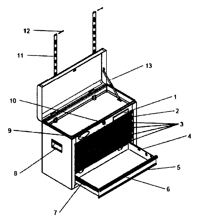 Tool Chest Diagram and Parts List for 706596980  Craftsman Tool Stand & Cart
