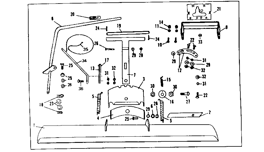 40" Snow Blade Kit Diagram and Parts List for 53696360  Craftsman Lawn Mower