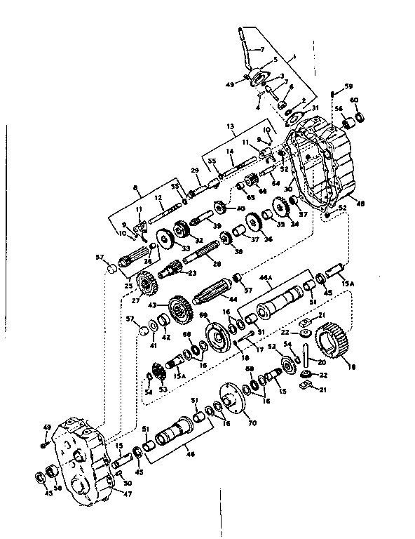 Lift Rod Assembly Diagram and Parts List for 1318460  Craftsman Lawn Mower