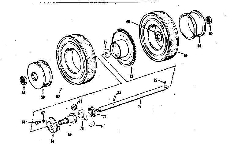 Differential Diagram and Parts List for 17491261  Craftsman Lawn Mower