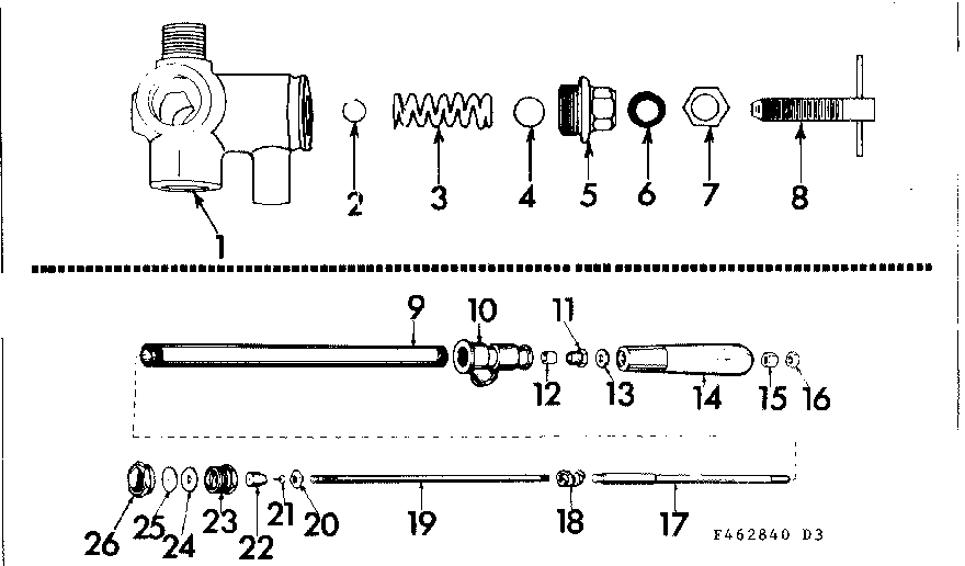 Bypass Valve And Spray Gun Diagram and Parts List for 471462840  Craftsman Pressure Washer