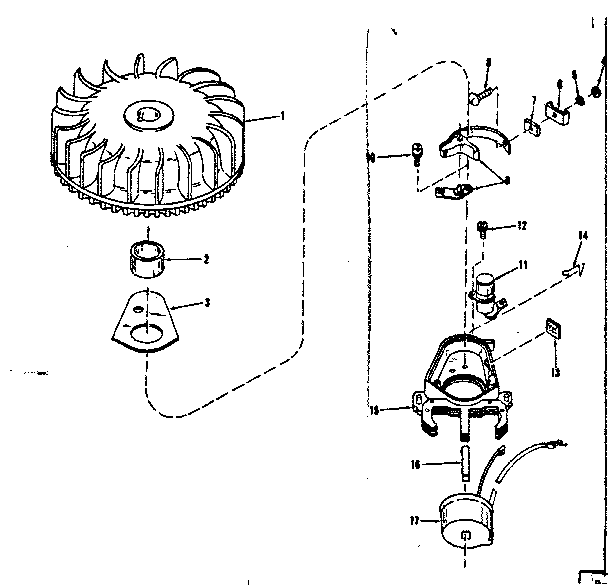 Magneto (wico Fw-2617) Diagram and Parts List for 14336254  Craftsman Engine
