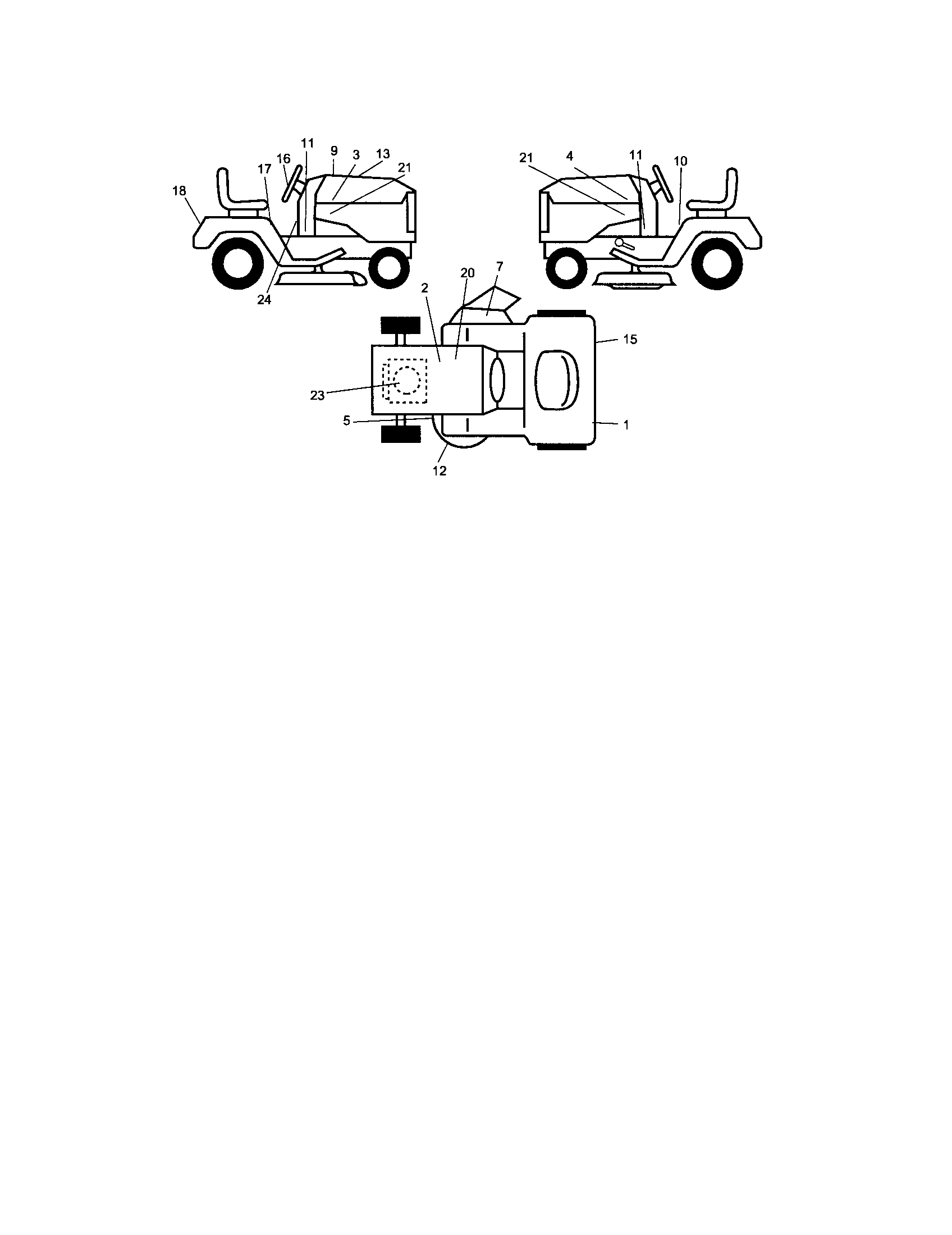 Decals Diagram and Parts List for 917275671  Craftsman Lawn Tractor