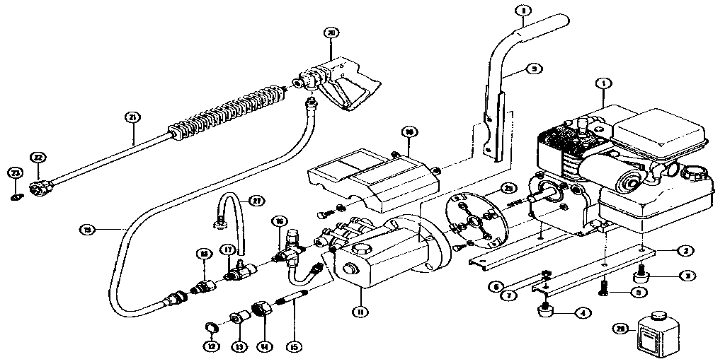 Replacement Parts Diagram and Parts List for 951783110  Craftsman Pressure Washer