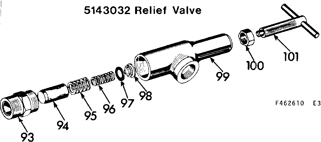 Relief Valve Diagram and Parts List for 471462610  Craftsman Pressure Washer