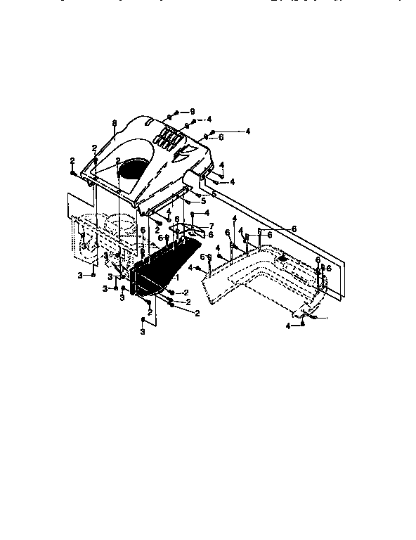 Belt Cover Diagram and Parts List for 536884570  Craftsman Snow Blower