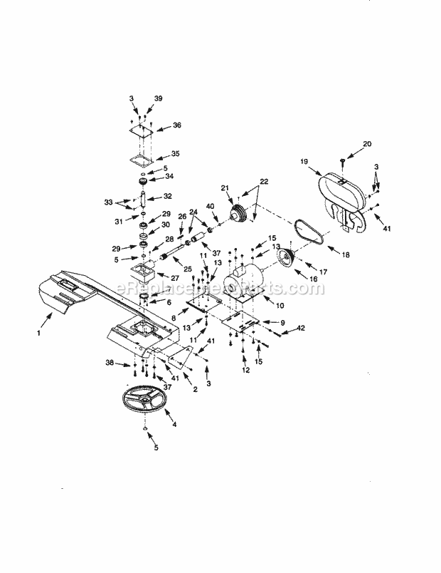 Head Right Diagram and Parts List for 351214062  Craftsman Band Saw