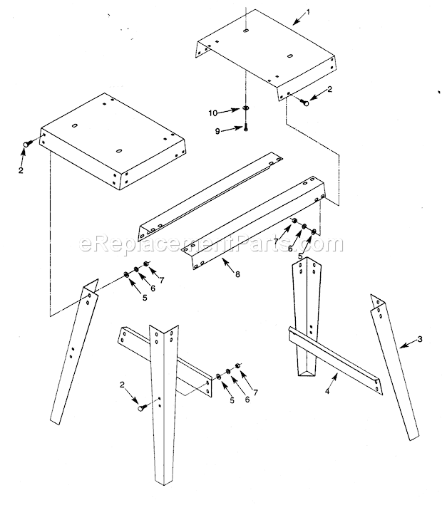 Page B Diagram and Parts List for 351217120  Craftsman Lathe