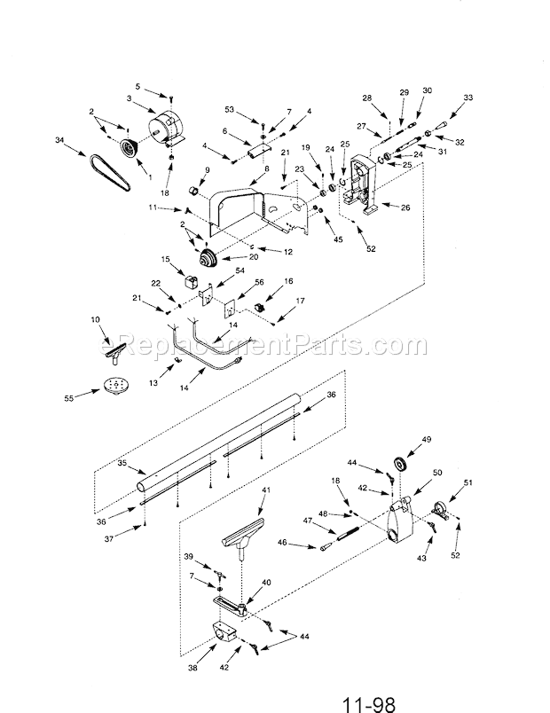 Page A Diagram and Parts List for 351217160  Craftsman Lathe