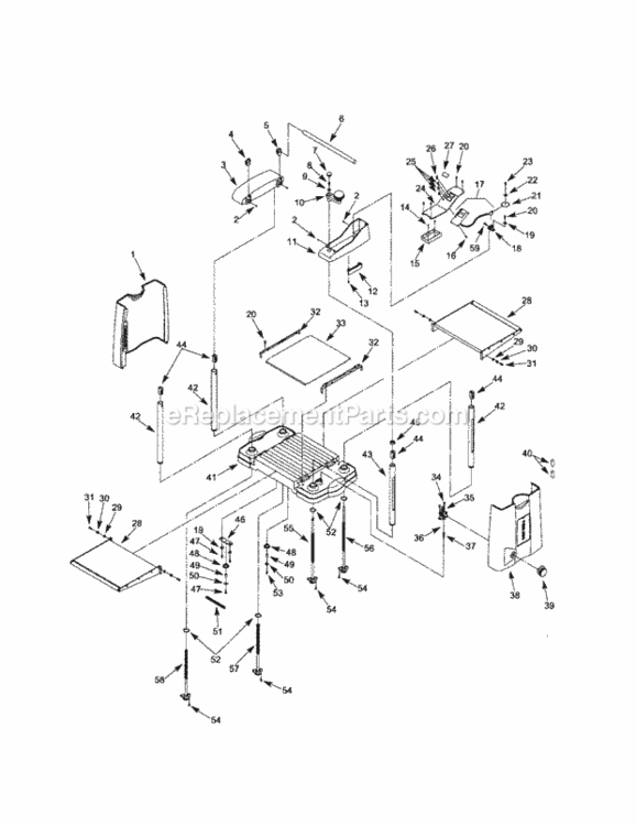 Page B Diagram and Parts List for 351217350  Craftsman Planer Jointer