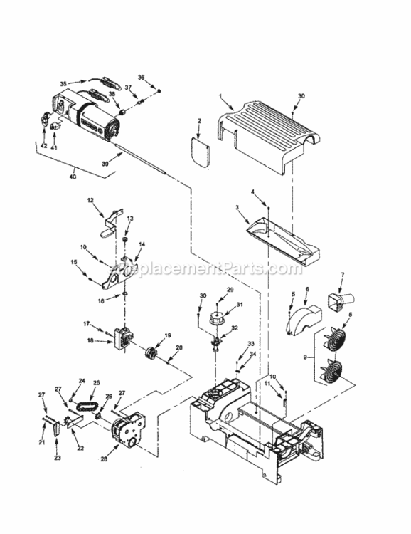 Page C Diagram and Parts List for 351217450  Craftsman Planer Jointer
