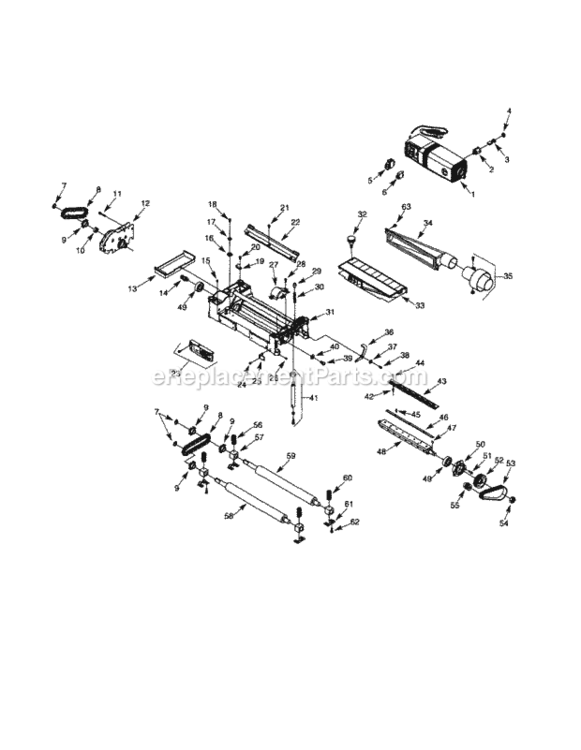 Page B Diagram and Parts List for 351217480  Craftsman Planer Jointer