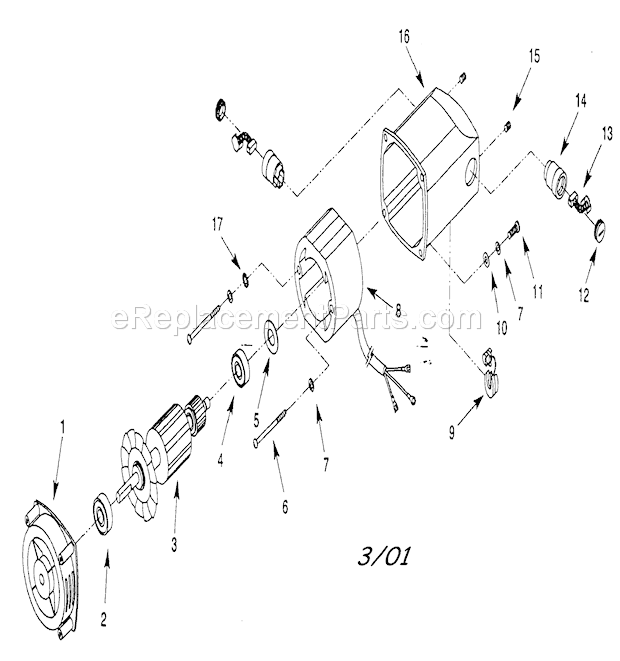 Cabinet Parts Diagram and Parts List for 351217680  Craftsman Planer Jointer