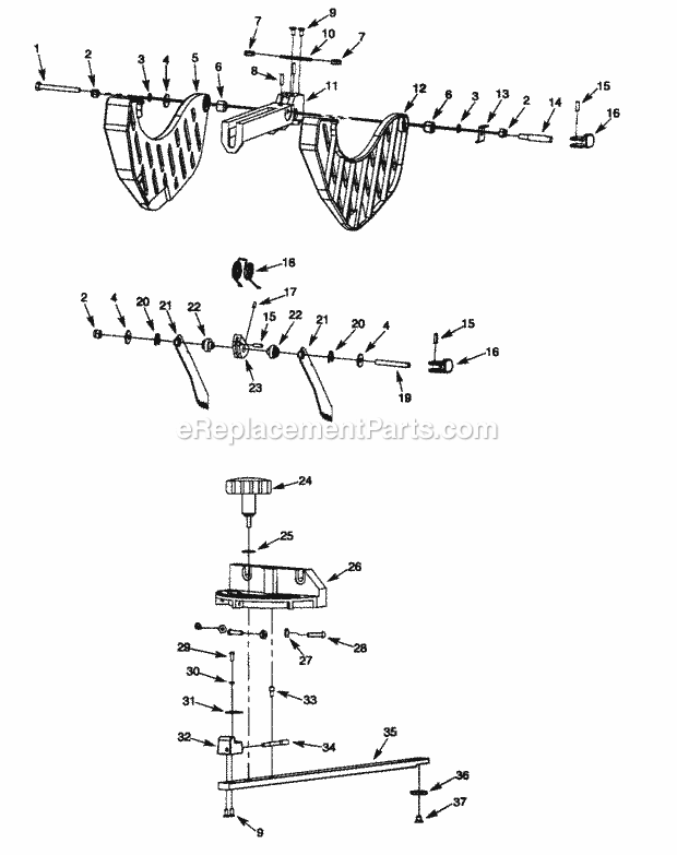 Blade Guard Diagram and Parts List for 351218330  Craftsman Table Saw
