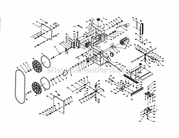 Band Saw Diagram and Parts List for 351224010  Craftsman Band Saw