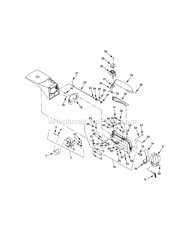 Arm Diagram and Parts List for 351224360  Craftsman Scroll Saw