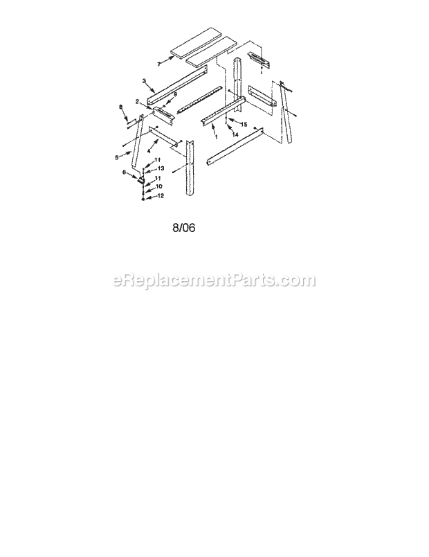 Stand Diagram and Parts List for 351224360  Craftsman Scroll Saw