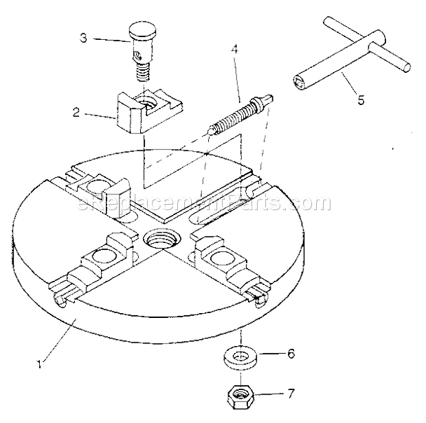 Page A Diagram and Parts List for 35122560  Craftsman Lathe