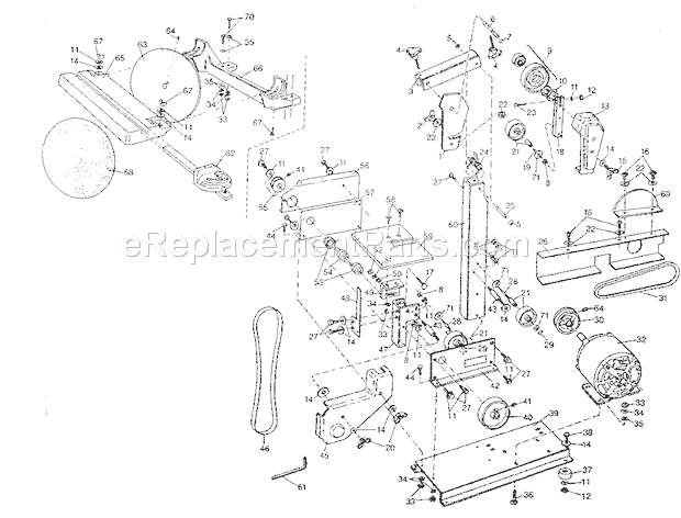 1 In. Belt And 8In. Disc ... Diagram and Parts List for 35122612  Craftsman Sander Polisher