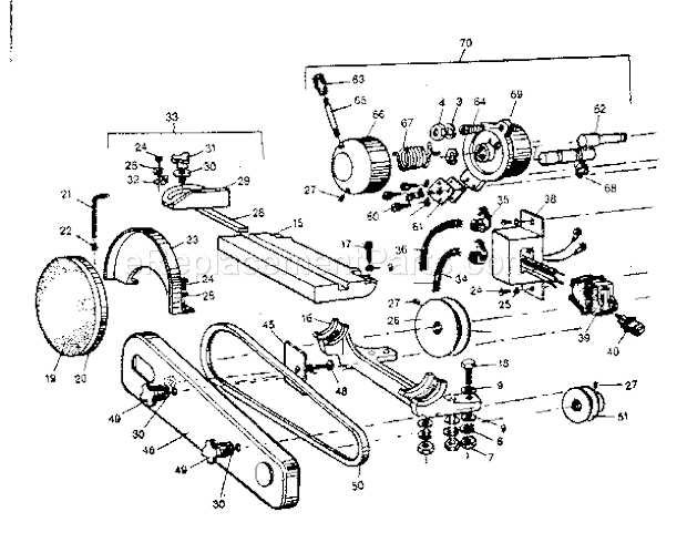 Miter Gauge And Tracking / ... Diagram and Parts List for 35122632  Craftsman Belt or Drum Sander