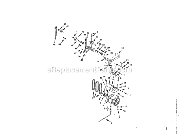 Blade Drive Diagram and Parts List for 351226522  Craftsman Table Saw