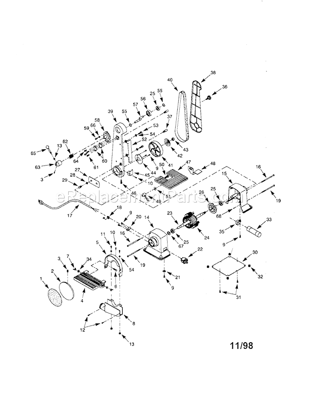 Sander / Grinder Diagram and Parts List for 351226760  Craftsman Sander Polisher