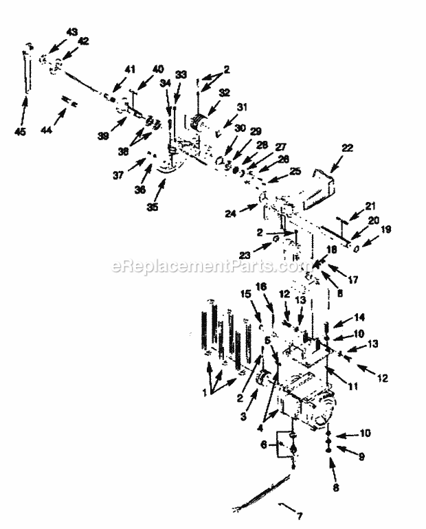 Blade Drive Diagram and Parts List for 351226940  Craftsman Table Saw