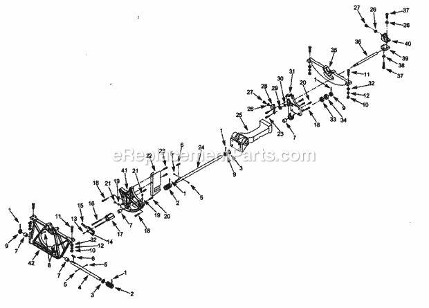 Tilt Mechanism Diagram and Parts List for 351228020  Craftsman Table Saw